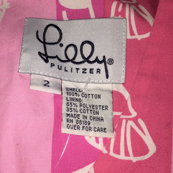 💐 Lilly Pulitzer Elephant Print Dress Size 2 - Picture 5 of 5